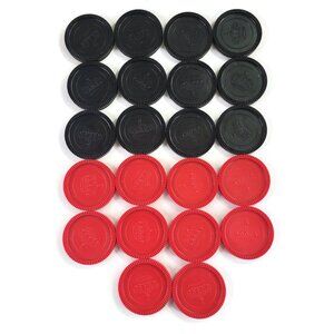 22 Jumbo Oversized 3" Checkers 12 Black 10 Red Replacement Pieces Arts Crafts